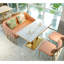 Banc rembourré en similicuir Light Luxury Cafe-100488132
