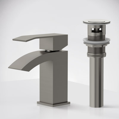 Single Hole Bathroom Faucet, Single Handle Sink Faucet with Drain Assembly