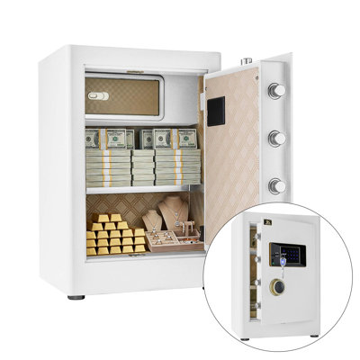 Tigerking 5.0 Cu. ft. Heavy Duty Safe Box with Digital Touchscreen Lock and Adjustable Shelves, White