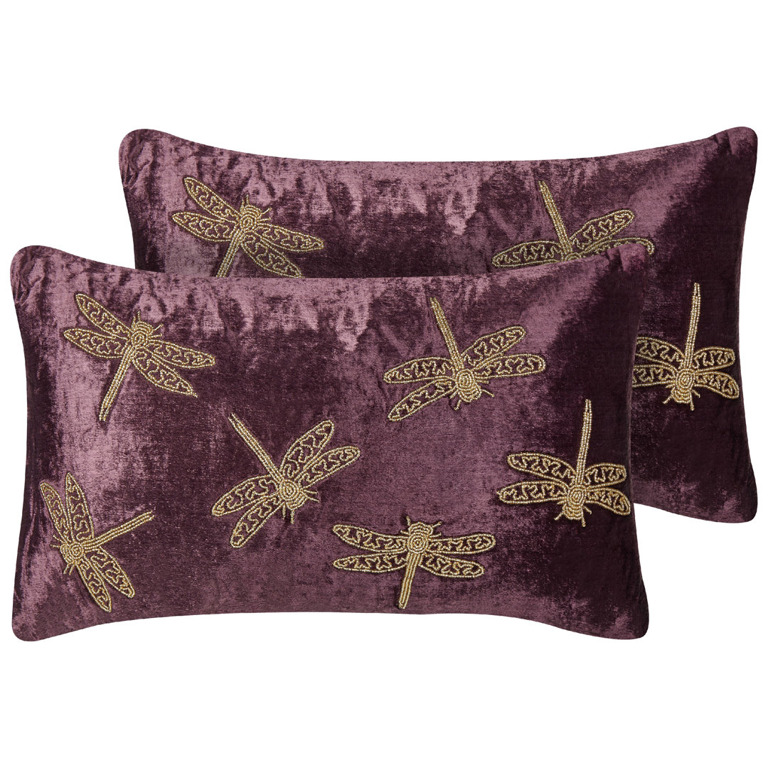 Myaa Animal Print Purple Throw Cushion With Filling