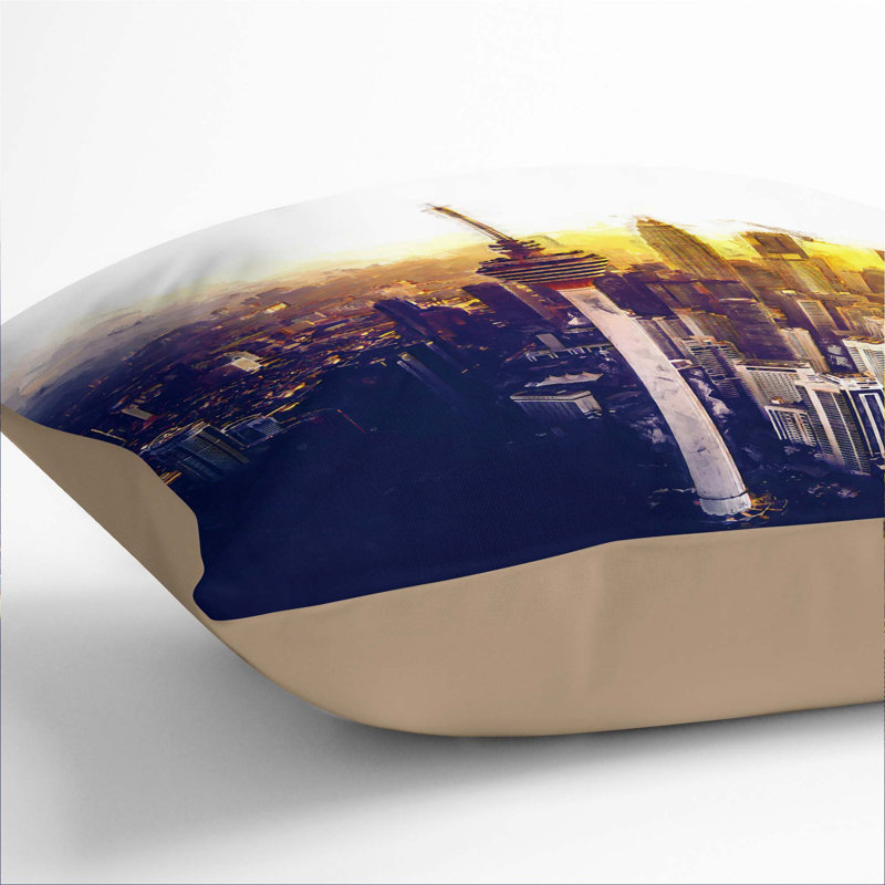 Square Cushion, 40cm H x 40cm W x 15cm D, Stone