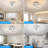Modern LED Ceiling Light with Dimmable Remote for Various Rooms