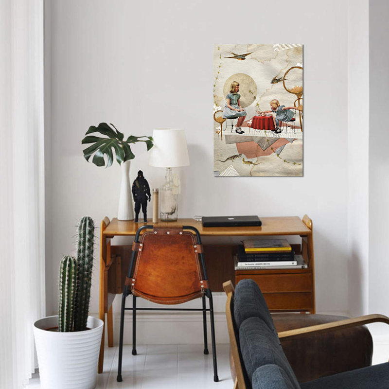 «Tea Time», impression sur toile, H 18 po x l 12 po x P 1,5 po, Pas de tapis, Toile tendue