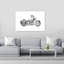Illustration de moto classique, style rétro vintage, impression d'art mural-832125054