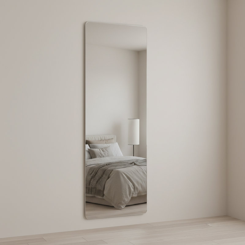 60x15 Inch Frameless Wall Mirror - Large Full Length Body Mirror for Home Gym, Bedroom & Living Room - Shatter-Proof Fitness and Decorative Mirror, Easy Installation