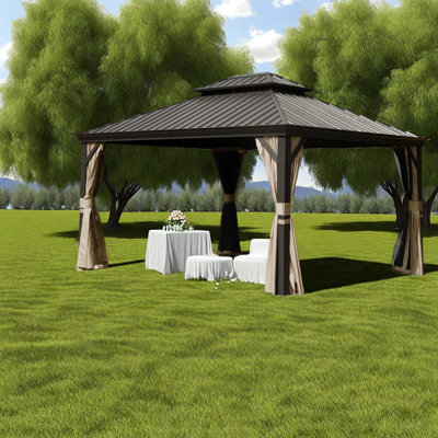 Hardtop Canopies & Gazebos(must Include Frame), 10x14 Steel Modern Patio