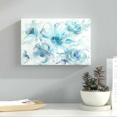 Watercolor Blues II 1 Piece Wrapped Canvas Painting