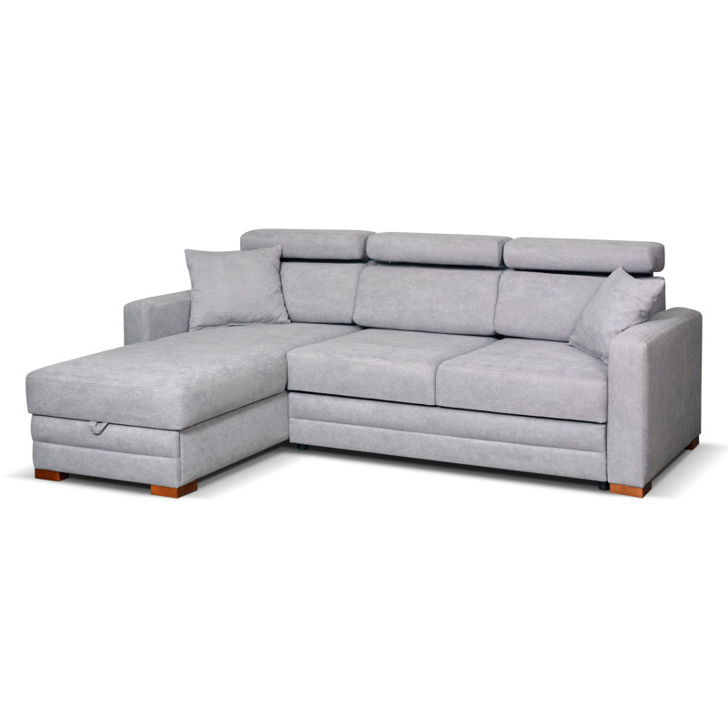 Daveney 3 Seater Sofa Bed, Left Hand Facing, Fold Out, Grey