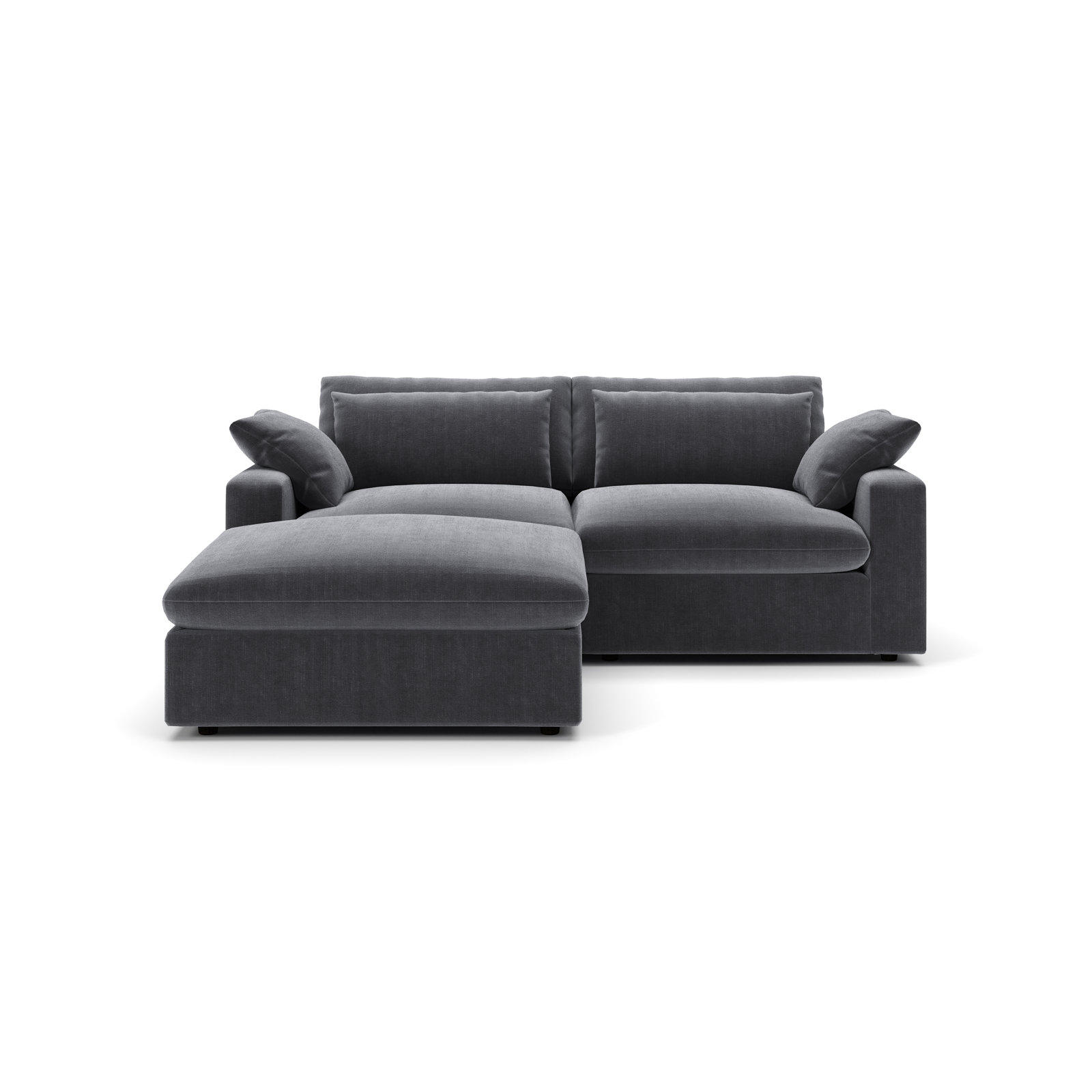 Remy Reversible Sectional, Andrew Slate Performance Chenille