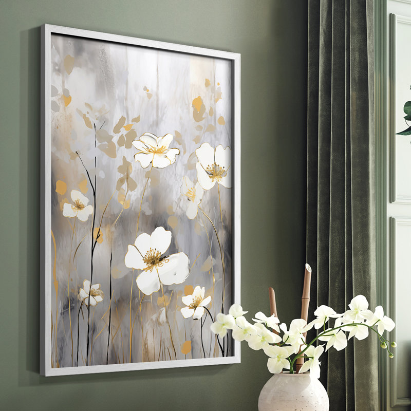 Série FLORAL CDxxiv - reproduction encadrée de qualité supérieure - prête à être accrochée - aucun clou requis