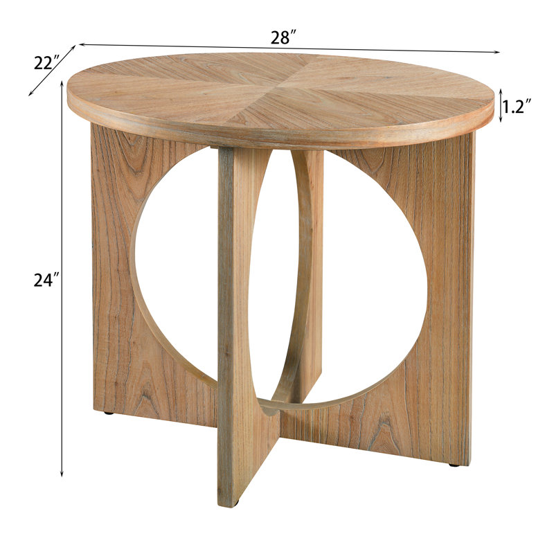 Lallier Oval Drum End Side Table