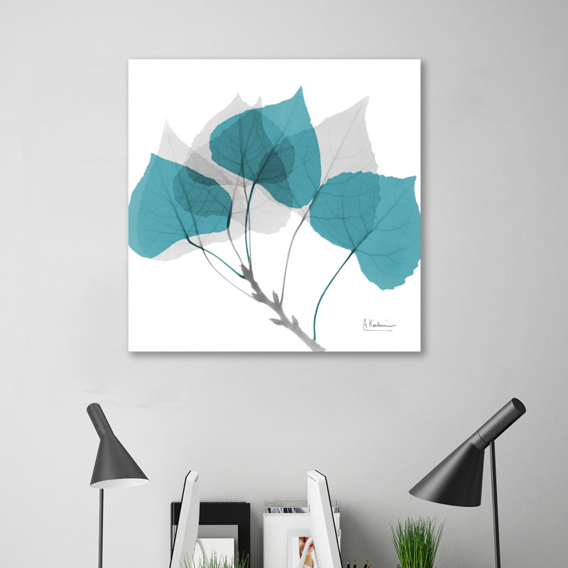 AspenE143 Teal - Wrapped Canvas Print, 46cm H x 46cm W