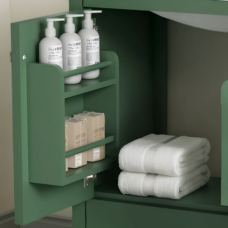 Meuble-lavabo de 30 pouces avec lavabo simple et sous comptoir combiné, avec armoire de rangement à 2 portes et 1 tiroir, conception à fermeture douce, rangement multifonctionnel, pratique et pratique