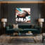 «Southwestern Animals Moose», art mural blanc sur toile 39-870905191