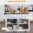 Rolling Kitchen Island, White-1316139424