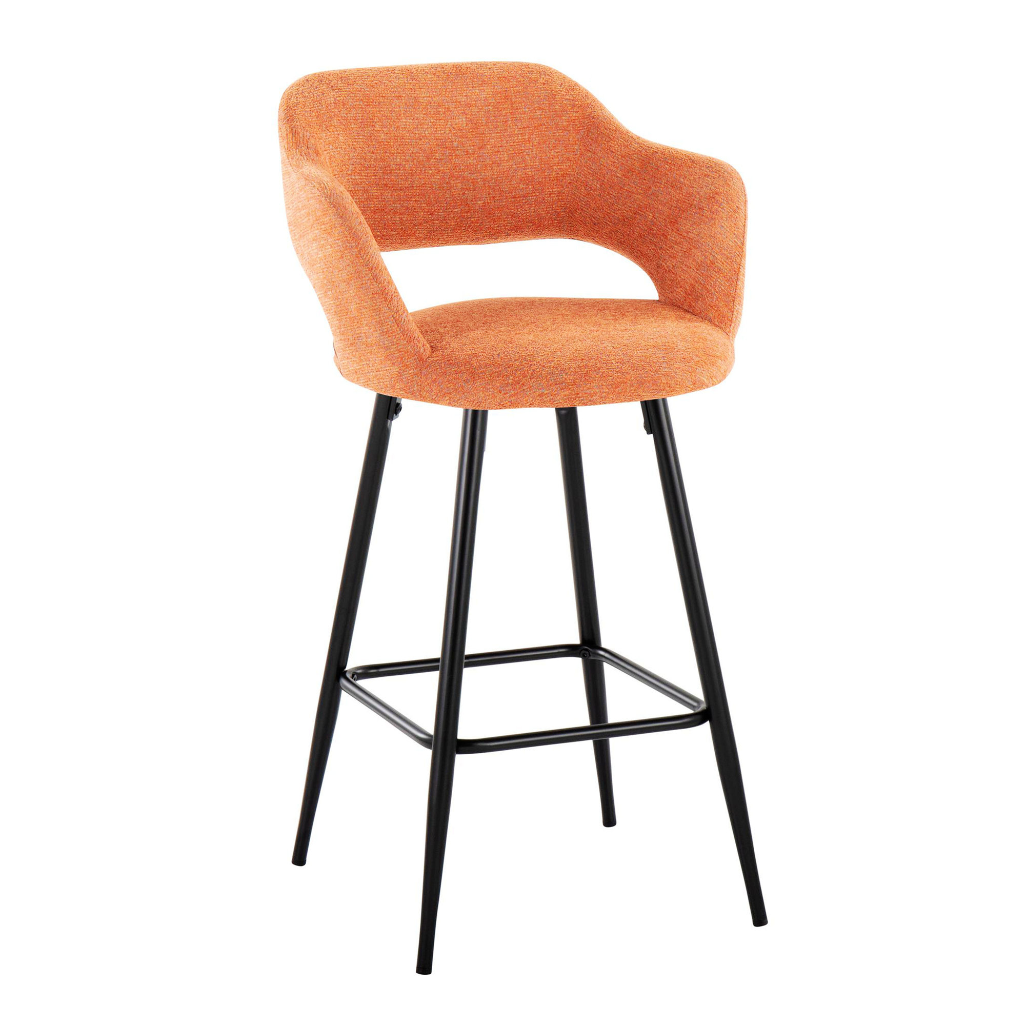 Oliver Josiane Upholstered Counter Stool with Metal Frame