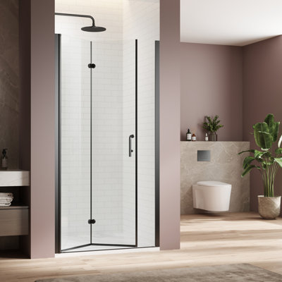 Porte de douche à double vitrage Bifold Swing l 30 po x H 72 po