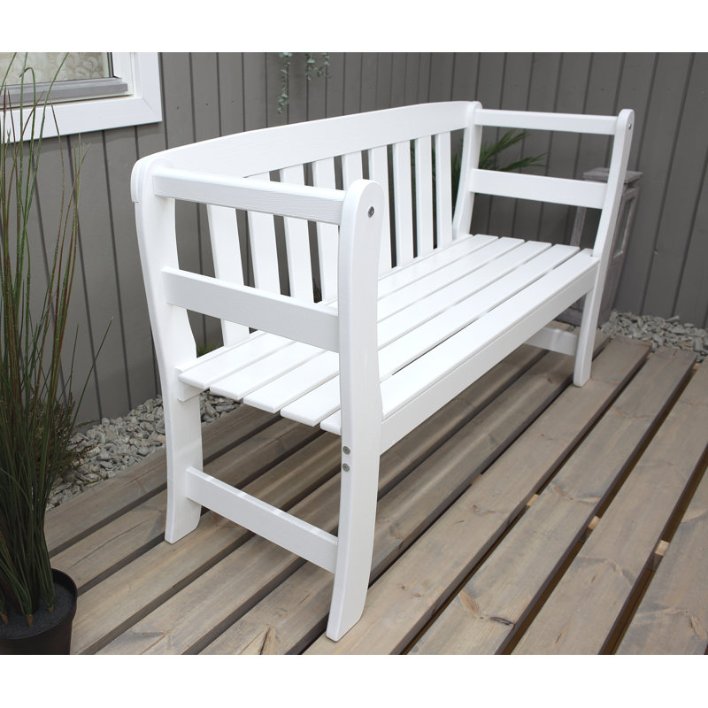 Clapen Wooden Bench, White