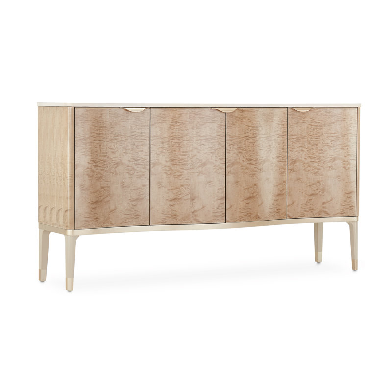 Malibu Crest 74.5'' W Sideboard, White/Blush