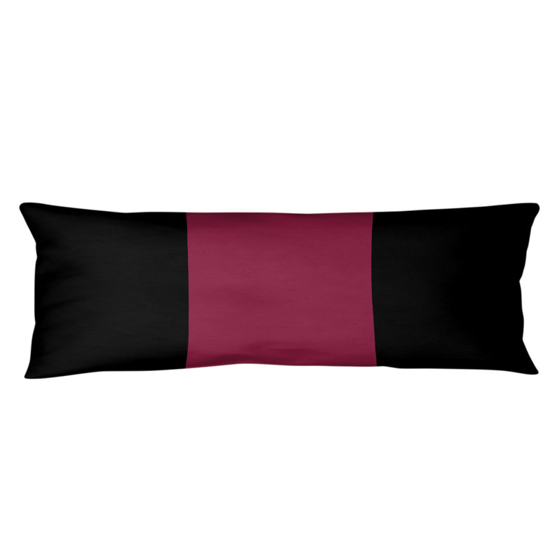 Polyester Medium Pillow, Mississippi Rebellion, Black/Maroon Middle