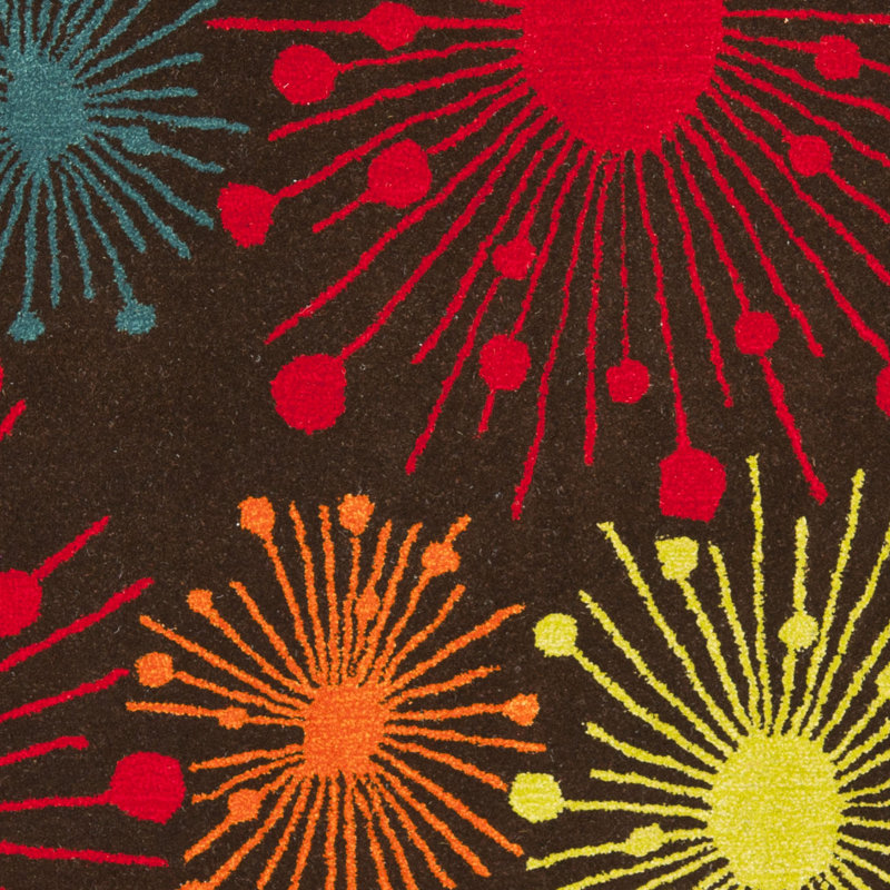Amier Hand Tufted Wool And Viscose Abstract Rug, Square 6'