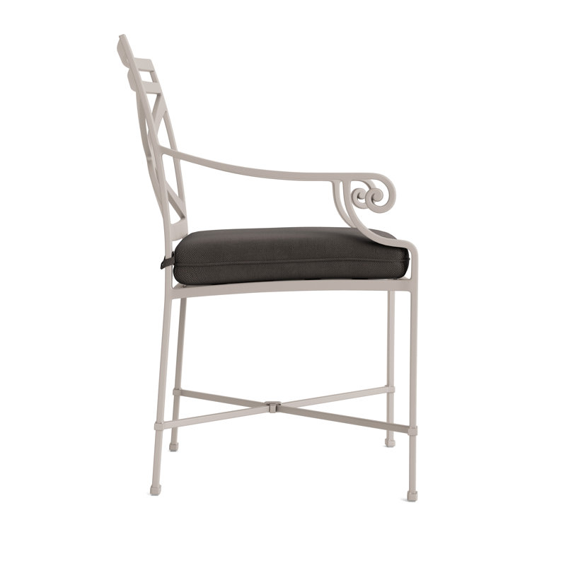Venetian Outdoor Lounge Chair, Fusion Charcoal, Dove Smooth