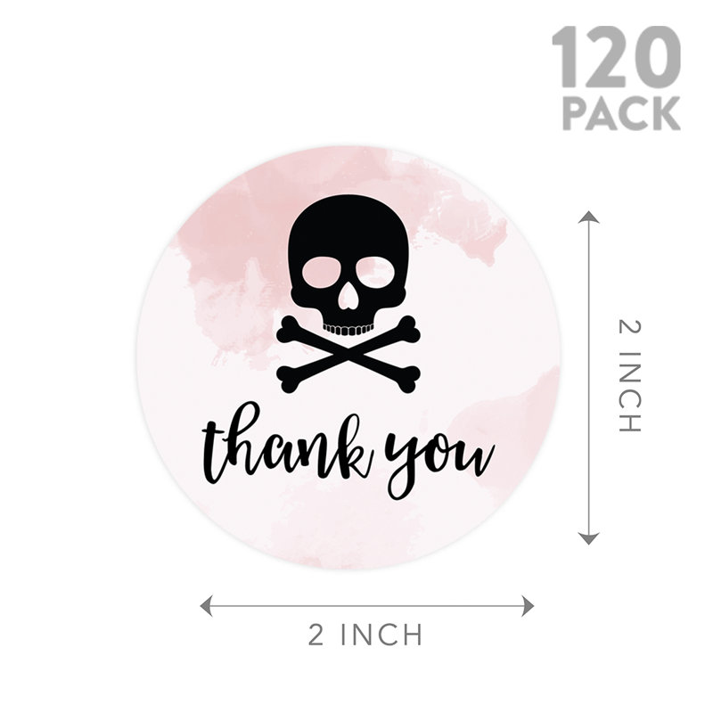 Merci, crâne, joyeux Halloween, autocollants
