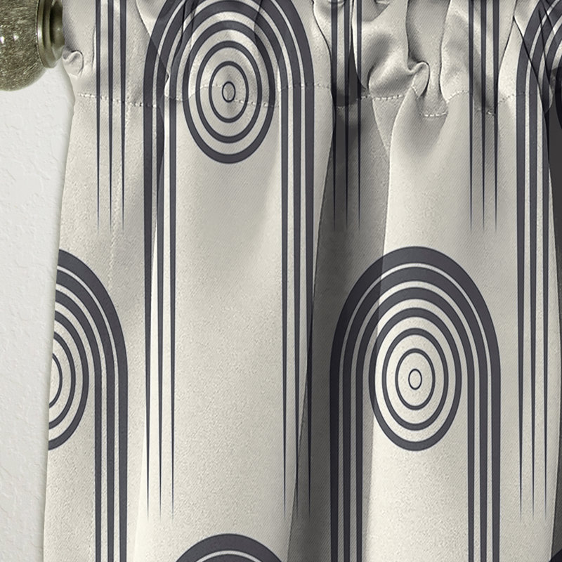 Panneau de rideau simple occultant rétro Mid-Century, L 52 po x L 95 po
