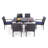 Salem 6 - Person Patio Dining Set with Rectangular Table , Cushions Included