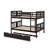 Full Over Full Bunk Bed With Twin Size Trundle And Ladder-1450255793
