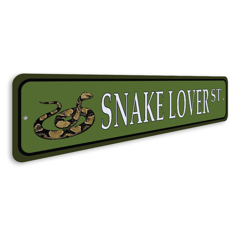 Plaque en aluminium Snake Street, H 6 po x l 24 po x P 0,06 po