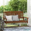 Arianna 2 Person Rubberwood Porch Swing