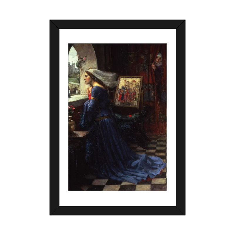 « fair rosamund, 1916 » par john william, impression sur toile waterhouse, H 24 po x l 16 po x P 1 po, Blanc