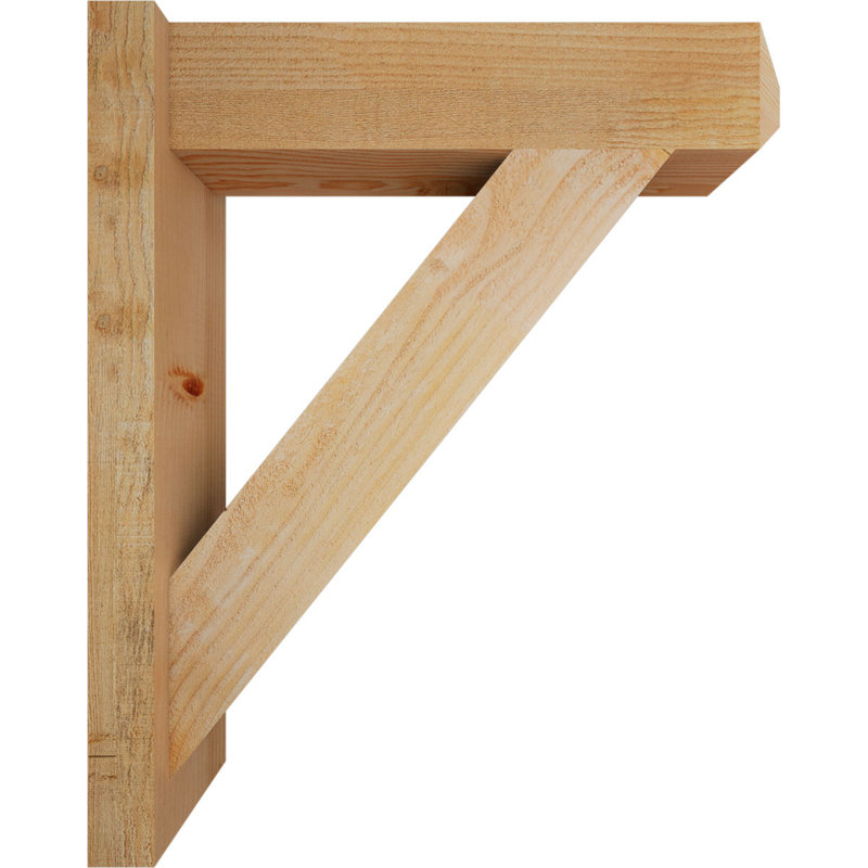 Artisan traditionnel en bois rustique, Sapin Douglas de 6 po (sciage brut), P 22 po x H 26 po