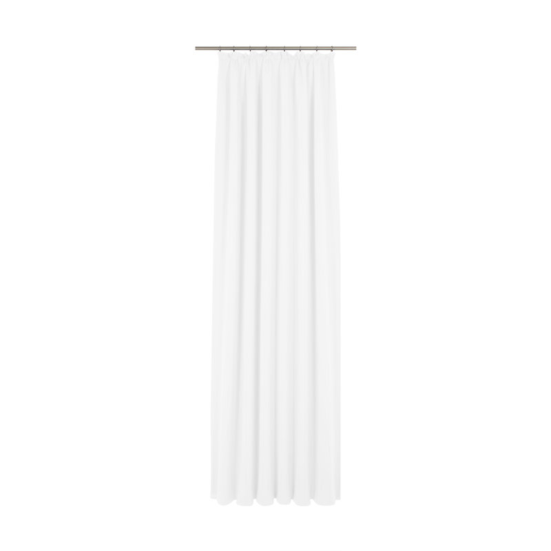  Polyester Standard Pinch Pleat Sheer Single Curtain Panel, 200cm Width x 125cm Drop, White