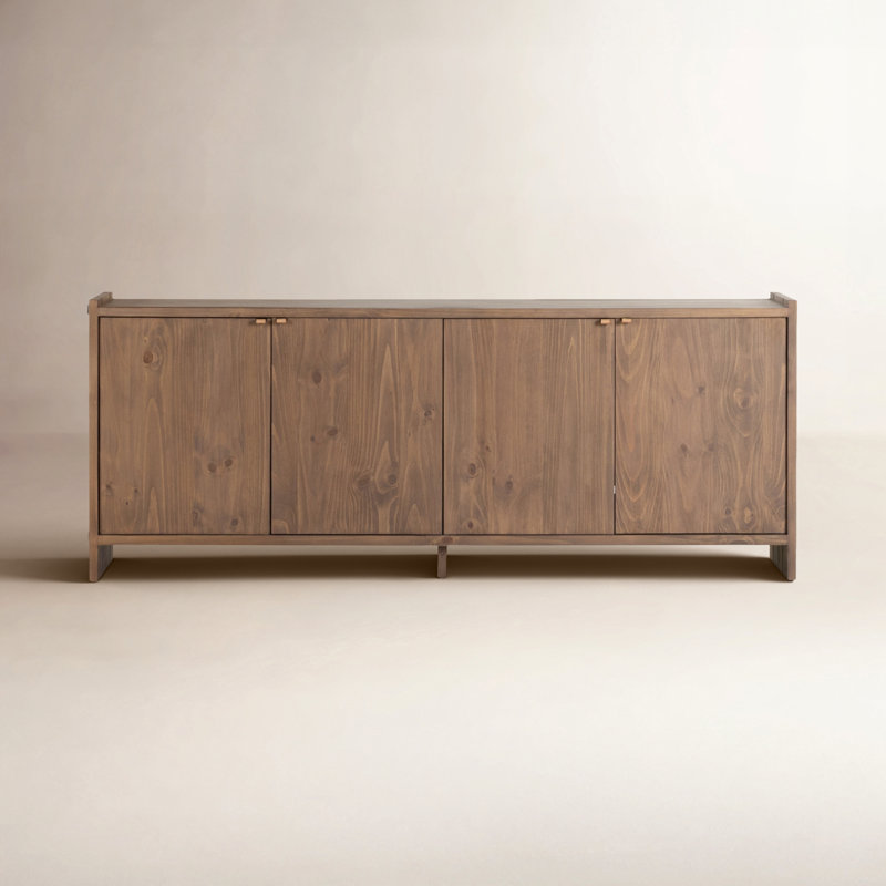Loats 78 " W Solid Wood Sideboard, Brown