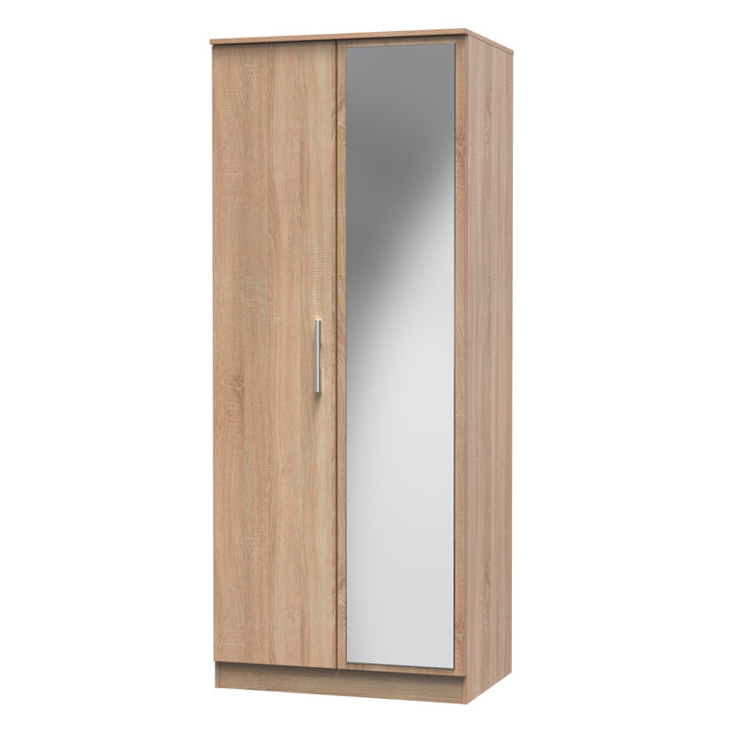 Bhaga Manufactured Wood Wardrobe, Black Matt