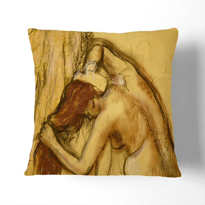 Study Of A Nude Woman Vol.4 Square Throw Cushion, Black, 40cm H x 40cm W x 15cm D