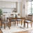 45.5" Retro Wooden Dining Table for 4, Solid Wood Legs, Easy Assembly, Kitchen, Living Room, Restaurant (Chairs Not Included)
