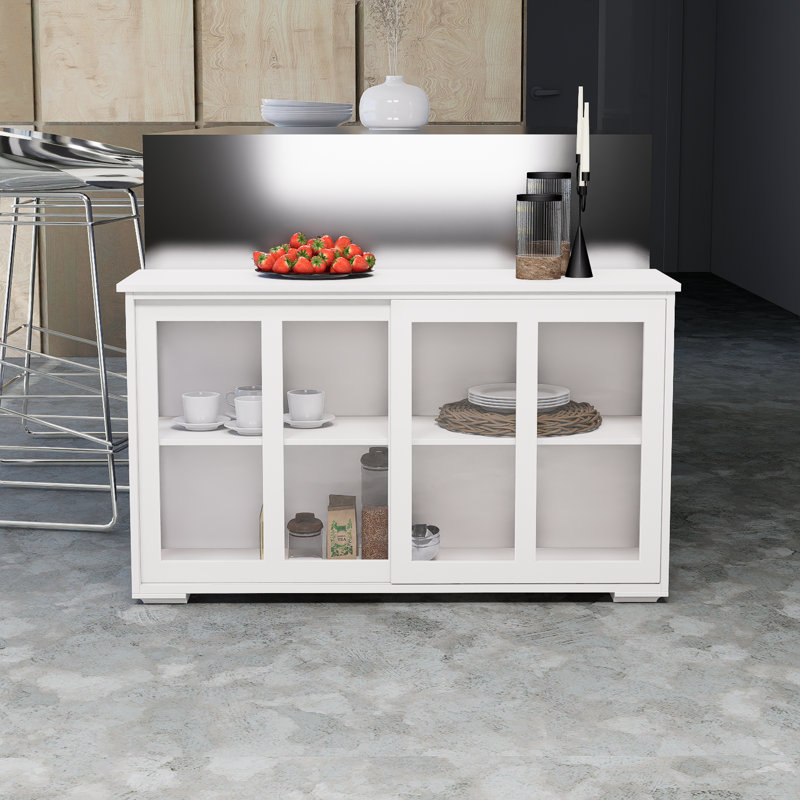 Black Kitchen Cabinets With Glass Doors, White