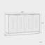 Buffet moderne avec rangement, grand buffet cannelé avec tablettes réglables, crédence, console d'appoint-133232765-133232767-133232770
