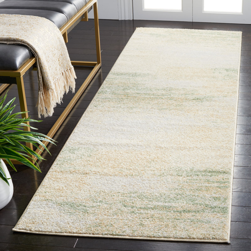 Adirondack Area Rug In Ivory / Gold, Runner 76 x 244 cm