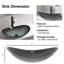 Lavabo de salle de bain ovale en verre trempé 21 po avec robinet Wade Logan® Beyo-105286700-91060599