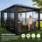 Siena Dome Roof Aluminum Patio Gazebo-1900572573