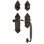 Nostalgic Warehouse Victorian Plate F Grip Handleset with Single Cylinder Deadbolt and Swan Lever