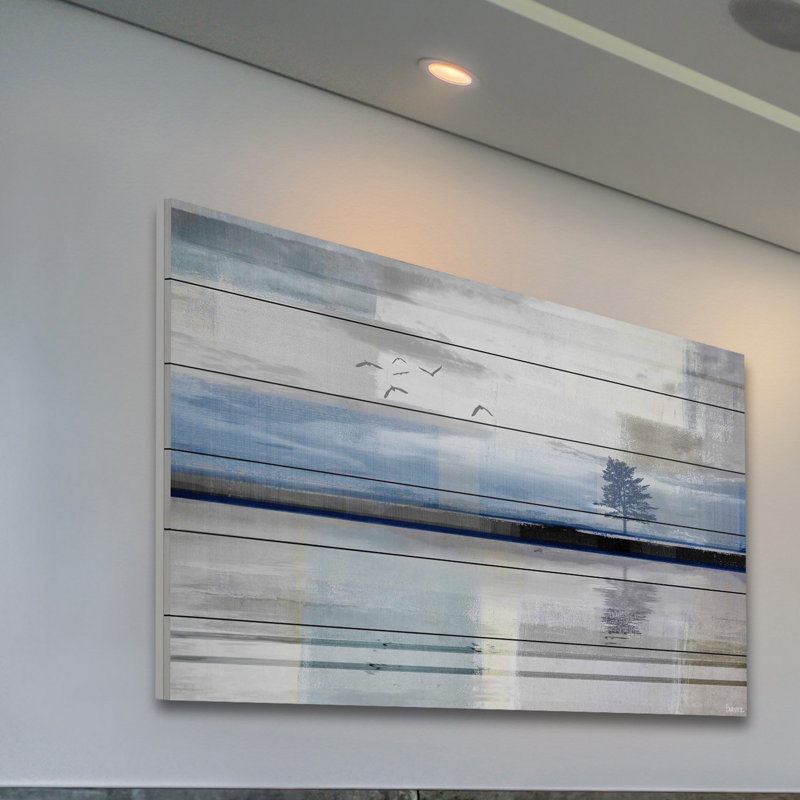 «Shimmering Reflection» par Parvez Taj, reproduction d'art sur bois, H 30 po x l 45 po x P 1,5 po