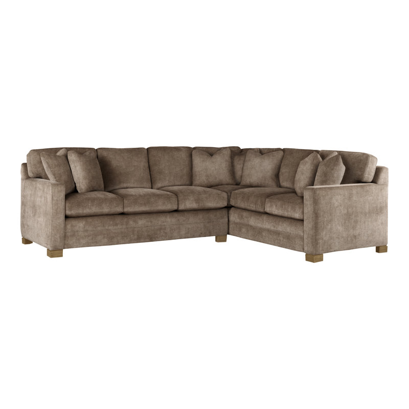 American Bungalow 2-Piece Hillcrest L-Sectional, Nadia Earth, Hampton