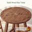 Table de bar ronde en bois massif de 39,4 po de hauteur, table de pub Farmhouse, table de bar à hauteur de comptoir pour pub, bistro