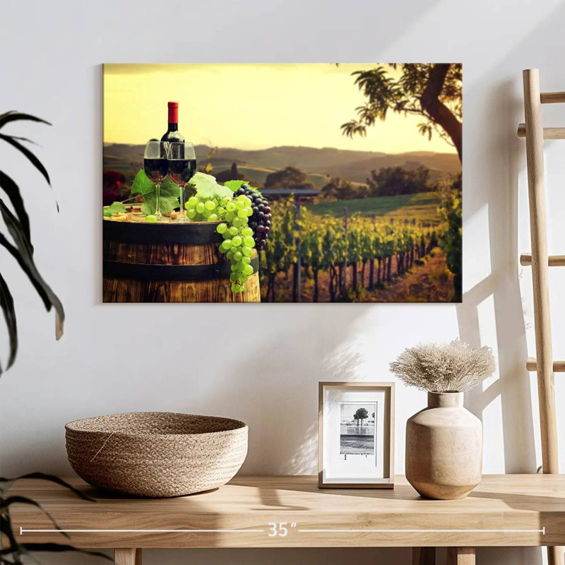 Tonneau à vin rouge Yarlin, H 16 po x l 24 po