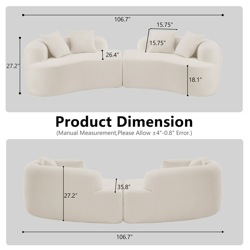 Canapé Curved, Blanc
